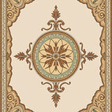 Elegant Medallion Cascade Vintage Tapestry Artisan(Beige)
