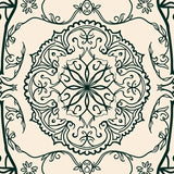 Artisan Lattice Enhanced by Ornamental Floral Scrollwork (Beige)