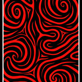 Abstract Swirl Contemporary Modern Art Style Decorative(Red)