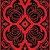 Verdant Lattice Nouveau Ornate Luxurious Exquisite(Red)