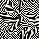 Urban Jungle Stripe Illusion with Abstract Motion(Black)