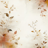 Boho Chic Area with Abstract Botanical Accents and Earthy Vintage Hues(Beige)