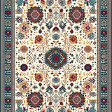 Boho Inspired Abstract Multi Color(Ivory)