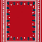 Festive Pine Tree with Snowflake Border Design(Red)