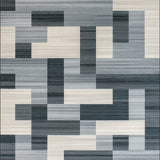 Industrial Chic Runner Durable with Geometric(Gray)