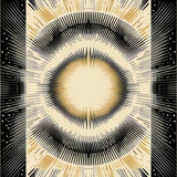 Boho Chic Accent Beige & Black Geometric Starburst(Beige)