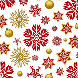 Enchanted Flurry with Interlocking Festive Motifs(Red)