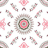 Boho Luxe Medallion Interlocking Floral Modern Artistic Style (Pink)