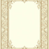 Area Classic Ornamental Border Elegant Non Slip Timeless Design(Beige)