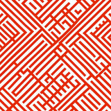 Autumn Checkered Patchwork Interlocking Plaid Art(Red)