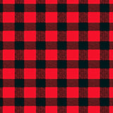 Seasonal Grid with Vintage Flannel Inspired Design(Red)