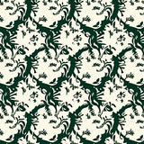 Enchanted Woodland Foliage Tapestry With Delicate Branch Motifs(Green)