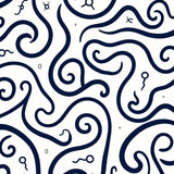 Modernist Curving Ribbon Spiral Twist Asymmetrical(Blue)