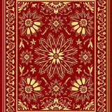Festive Poinsettia Boho Holiday Throw(Red)