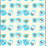 Friendly Dog Faces Interspersed With Light Abstract Bubbles(Ivory)