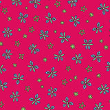 Festive Holly Blossom Traditional Decorative Flooring Accent(Pink)