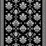 Floral Damask Transitional Symmetrical Artistic (Black) - ODIKA