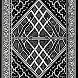 Monochrome Interlocking Lattice With Delicate Textured Details (Black)