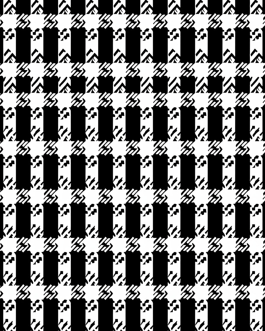 Rustic Farmhouse Buffalo Checkered Lattice Heritage (Black) - ODIKA