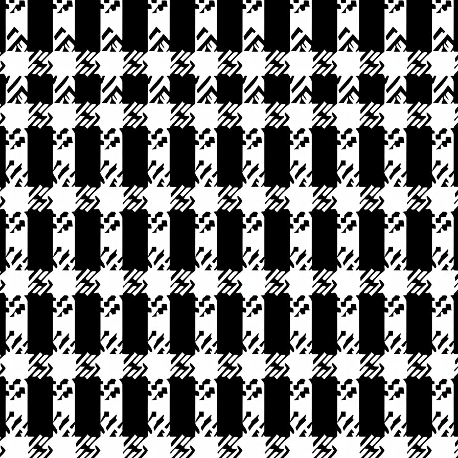 Rustic Farmhouse Buffalo Checkered Lattice Heritage (Black) - ODIKA