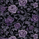 Gothic Floral Accent Dark Romantic Design(Purple)
