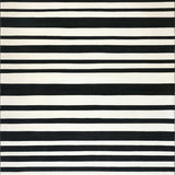 Modern Entry Bold Striped Design Indoor(Black)