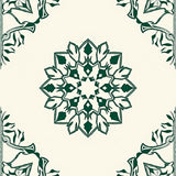 Elegant Crystal Medallion Symmetrical Artisan (Ivory)