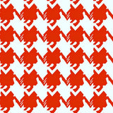 Buffalo Check with Abstract Chevron Detailing(Red)