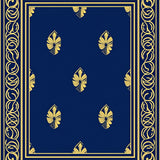 Art Fan Inspired Interlocking Motif (Blue)