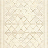 Boho Inspired Beige Area with Geometric Diamond Trellis(Beige)