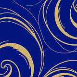 Swirling Fluid Motion Design with Precious Metal Inlays Artistic Style(Blue)