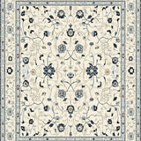 Contemporary Black Featuring Whimsical Floral in Beige(Beige)