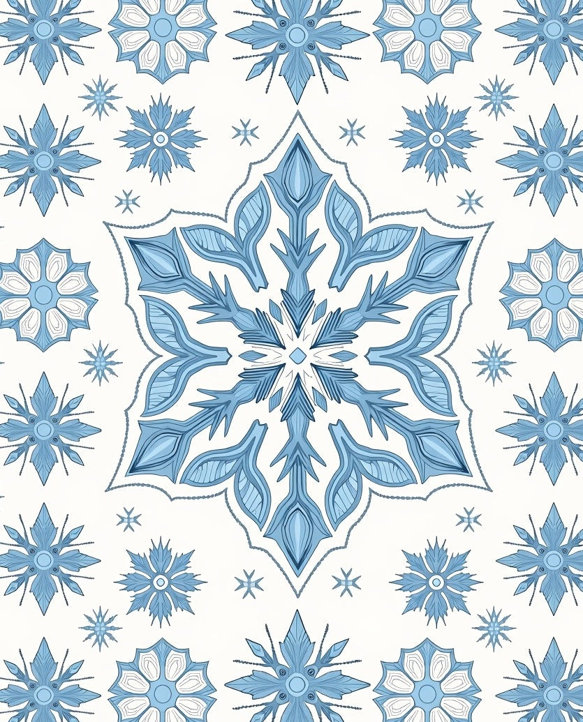 Nordic Snowflake Constellation with Crystalline (Blue) - ODIKA