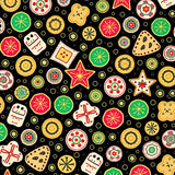 Holiday Cookie Wonderland with Sprinkled Gingerbread Motif(Black)