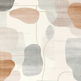 Abstract Brushstroke Design in Blended Beige and Grey(Beige)