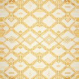 Elegant Geometric Patterned Area with Deep Beige and Gold Accents(Beige)