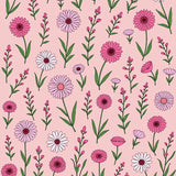 Boho Wildflower Meadow Accent (Pink)