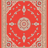Heritage Blossom Paisley Embellished Tapestry(Red)