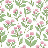 Farmhouse Botanical Print with Cottage Garden Florals (Pink)
