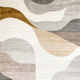 Abstract Swirl Beige Floor for Modern Spaces(Beige)