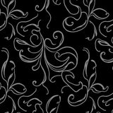 Elegant Floral Swirl Decorative Surface With Artistic Charm (Black)