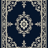 Botanical Arabesque Motif Featuring Stylized Vines(Black)