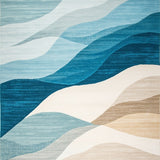 Coastal Inspired Patio Country Area in Blue and Sand Hues(Blue)