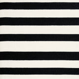 Contemporary Stripe Woven Entry Way Mat(Black)