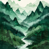 Serene Forest Landscape Visual Appeal(Green)