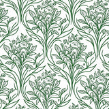 Classic Verdant Tapestry Winding Interlaced Floral Symphony (Green) - ODIKA