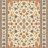 Coastal French Paisley Pattern Easy Cleaning Non Shedding Backyard Rug(Beige)