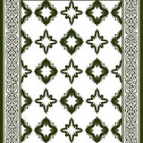 Tile Inspired Quatrefoil Motif Fuzzy Shag (Green) - ODIKA