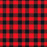 Classic Check Plaid Featuring Bold Crimson and Ebony Stripes(Red)