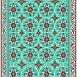 Tile Mosaic with Arabesque Motif(Blue)